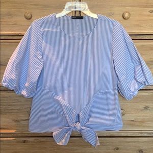 Gibson front tie blouse